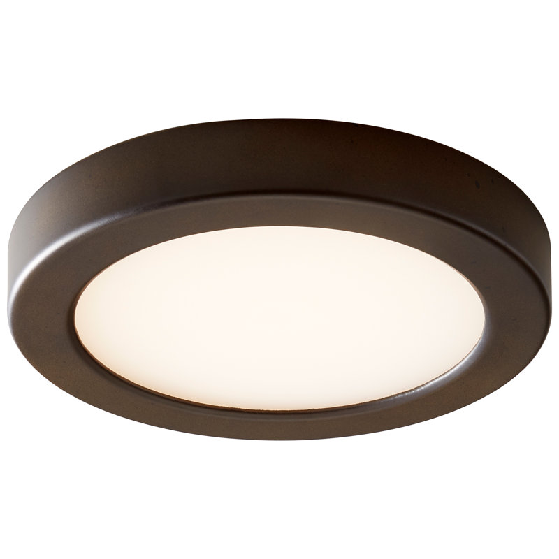 Arizbeth Acrylic Flush Mount, 1" H x 7" W x 7" D, Oiled Bronze