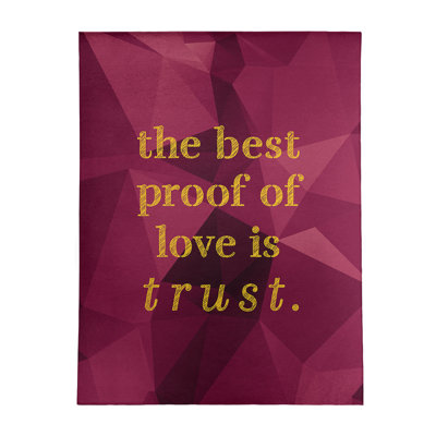 Tapis en simili-gemme love & trust quote