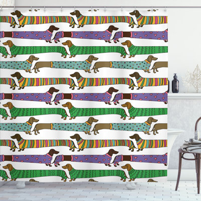 Shower Curtain with Hooks Included