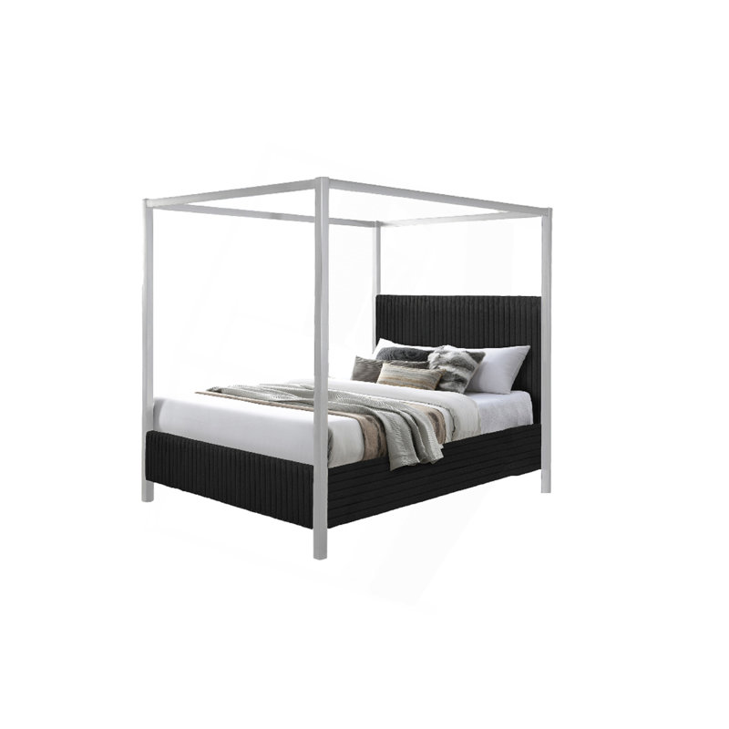 Mobilier de chambre à coucher 1pc, Noir, Grand lit