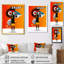 Strange Friendly Creature On Yellow - Bird Wall Art Living Room-45371084-45371081