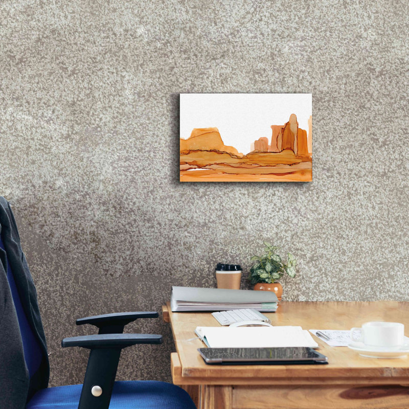'Brownscape II' by Chris Paschke, Giclee Canvas Wall Art, 12" H x 18" W x 0.75" D