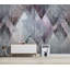 Murale texturée amovible à motif triangulaire foncé-548990185