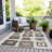 Machine Washable Indoor/Outdoor Xhevrie Ivory Rug-260157591