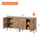 Ensemble d'armoire d'appoint rustique de 63 po avec tablettes réglables Union Credenza-325684494