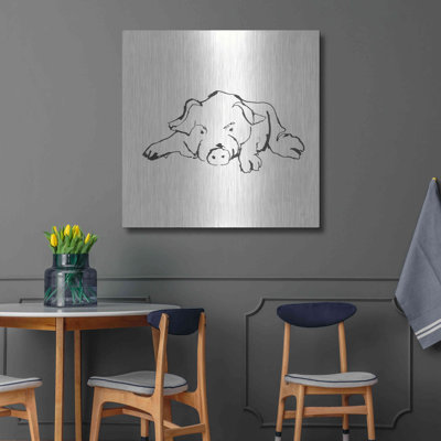Art mural en métal «Line Pig I» par Chris Paschke