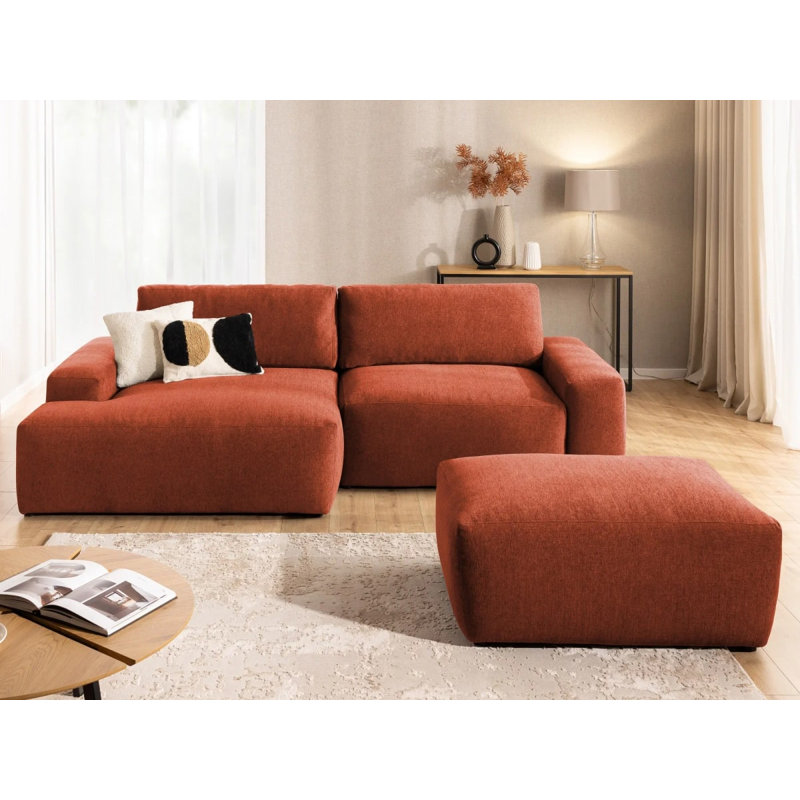 Lennon 6 Seater Sectional, Left-Hand Facing, Terracotta