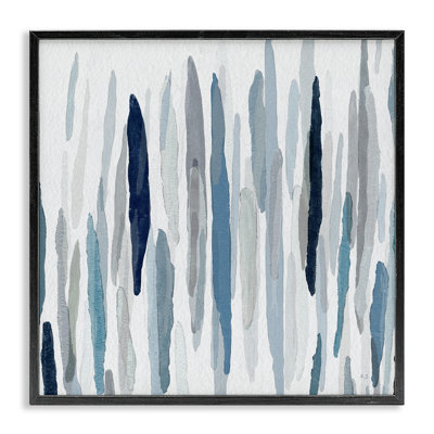 Peinture abstraite épaisse au pinceau bleu-gris