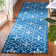 Tapis bleu crocheté à la main Westphalia