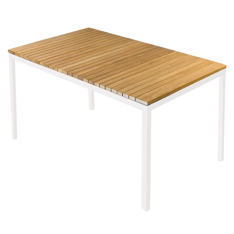 Grace Outdoor Dining Table, Smooth White