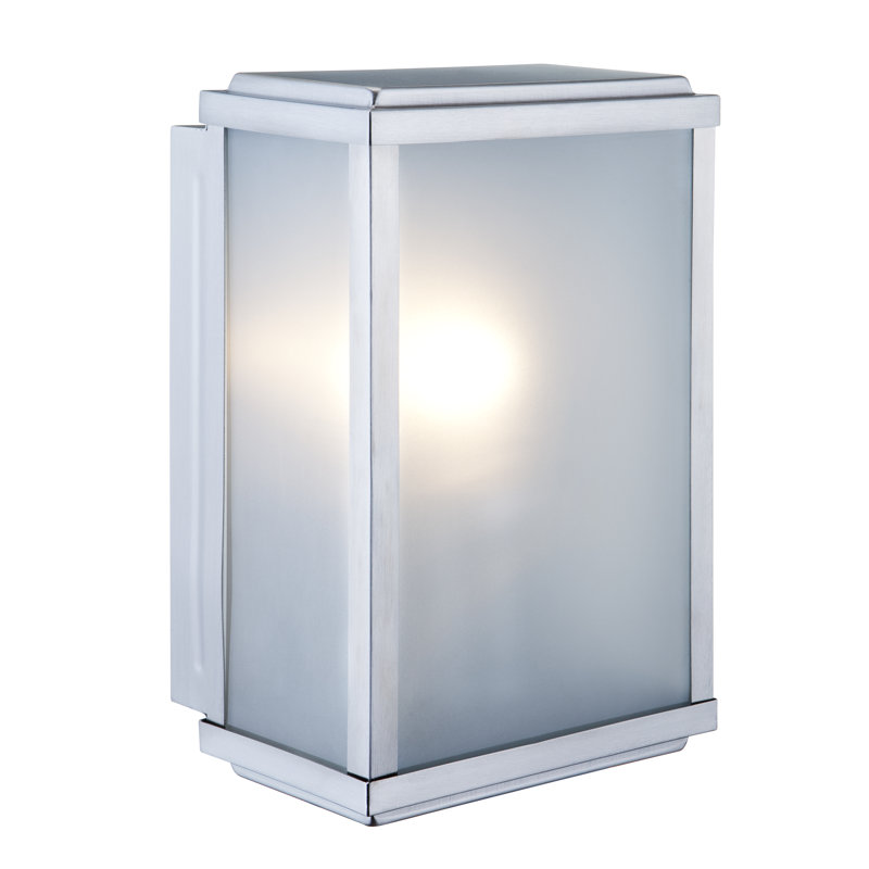 Karmen 25cm H Outdoor Sconce, Transparent, Satined silver