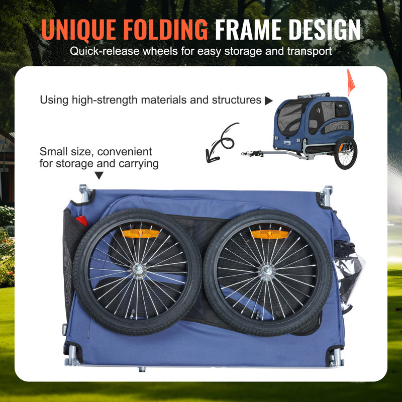 Foldable Pet Bike Trailer
