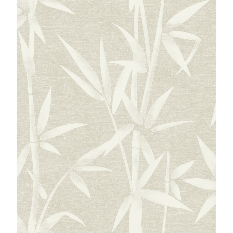 Rouleau de papier peint en bambou L 33 pi x l 20,5 po Nesbitt, Champagne