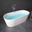 Baignoire de trempage autoportante en acrylique autoportante de 55 po x 28 po