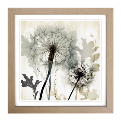 Dandelion Art Deco No.2 - Framed Print