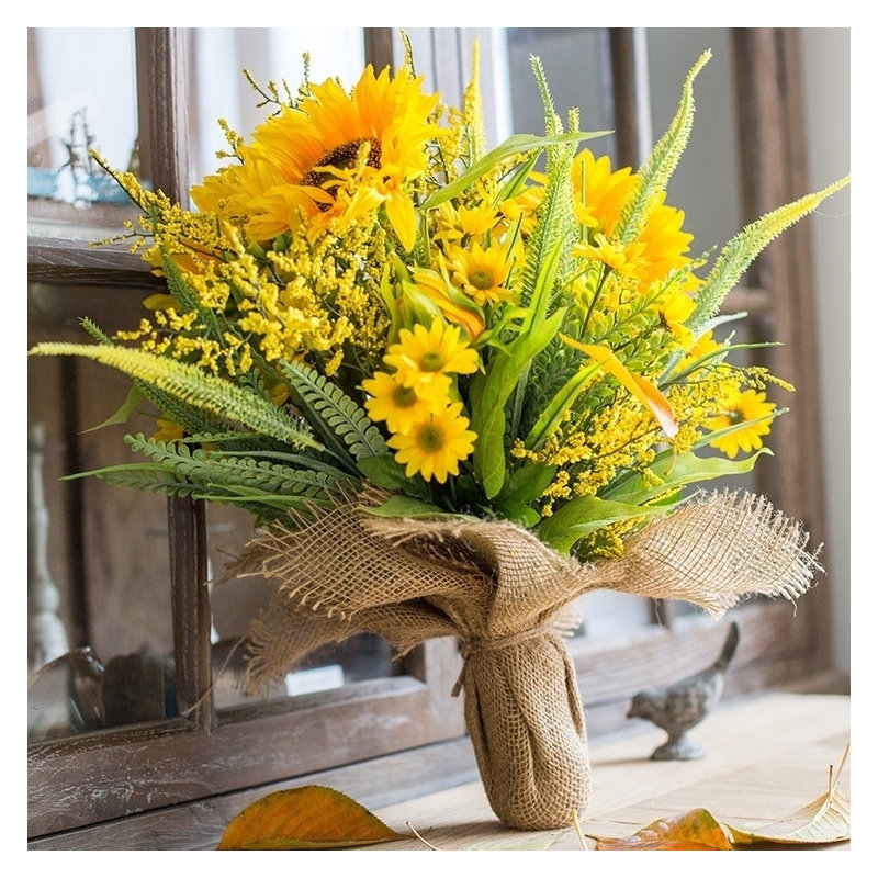 Arrangement floral à tournesol artificiel bouquet
