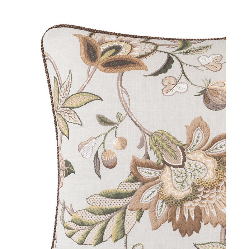 Esmeralda Floral Canvas Square Throw Pillow