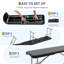 Banc portatif pliant robuste pour l'extérieur de 6 pi - Fabrication en plastique, poignée de transport et verrou, robuste pour les pique-niques, les sports, le camping et les événements - noir