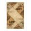 Tapis traditionnel lavable à la machine de style industriel rétro à dessin à la machine en brun - beige-2001423055