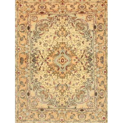 Vian Traditional BeigeRed Area Rug
