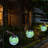 Solar Green Swirl Glass Globe Hanging Light – Led Outdoor Decor,hanging Orb With Metal Chain & Hook, Outdoor Gazing Ball, Patio/garden Tree Accent-122805723