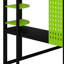Lit mezzanine moderne avec poste de travail intégré, placard de rangement ouvert et éclairage ambiant personnalisable-2104863707