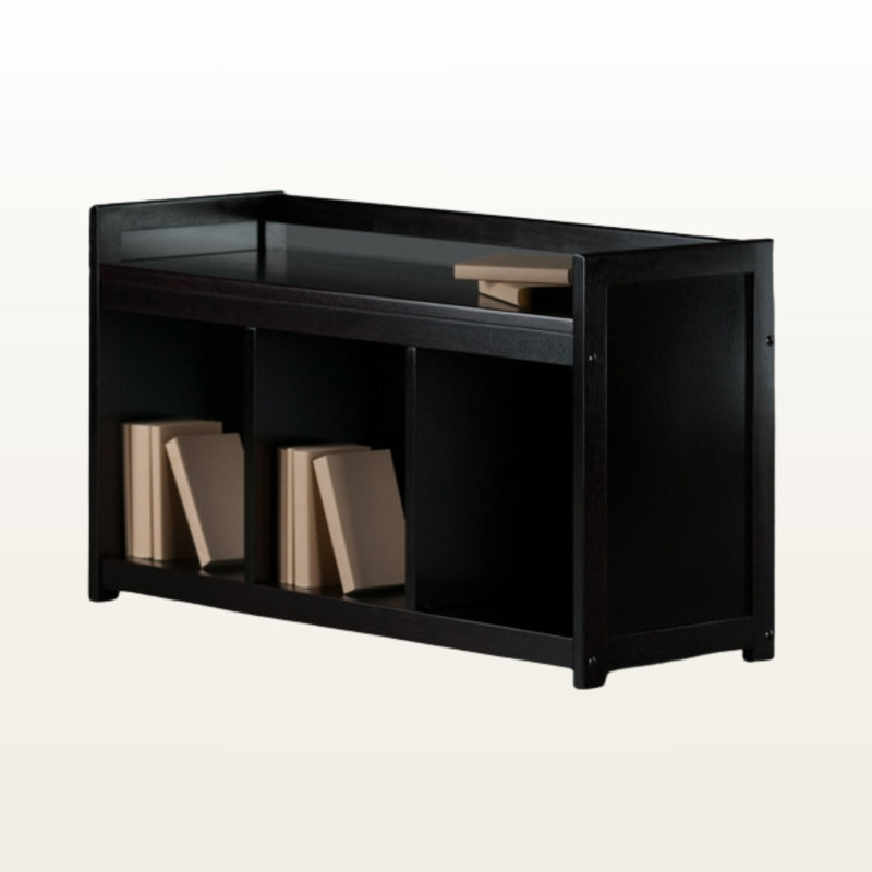 Banc de rangement pour hall d'entrée avec 3 casiers de rangement et 1 tablette Shirely, H 20,59 po x l 37,15 po x P 13,2 po