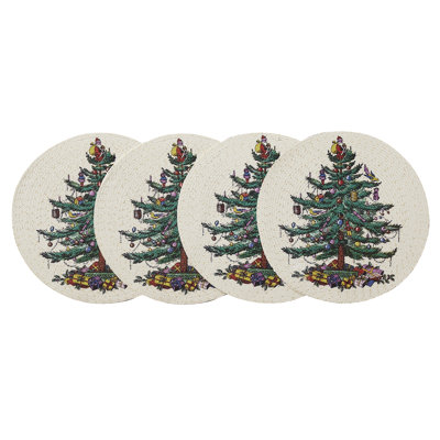 Spode® Christmas Tree Set of 4 Round Placemats