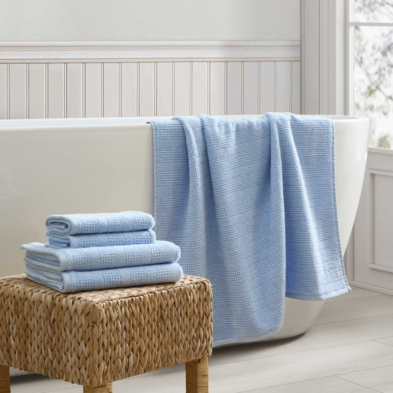 Ensemble de serviettes 6 pièces Martha Stewart Bedford Cottage, Bleu
