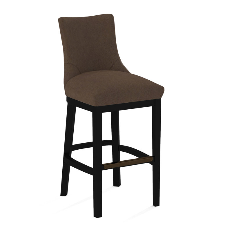 Upholstered Stool, Evolution Caribou, Black