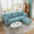 Sol Upholstered 92.9 " L-Shaped Seating Component with Ottoman-1889851989