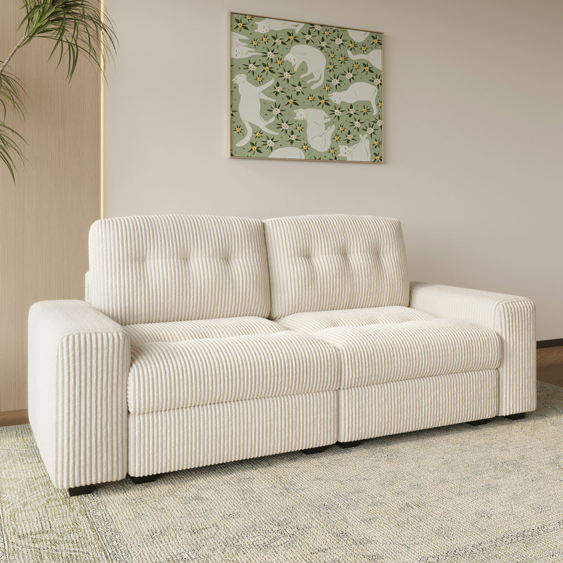 Canapé d'appoint 2 places Bekey, Beige
