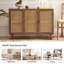 Hearn 109 cm Modern Wide Sideboard with 3 Rattan Doors-588200523