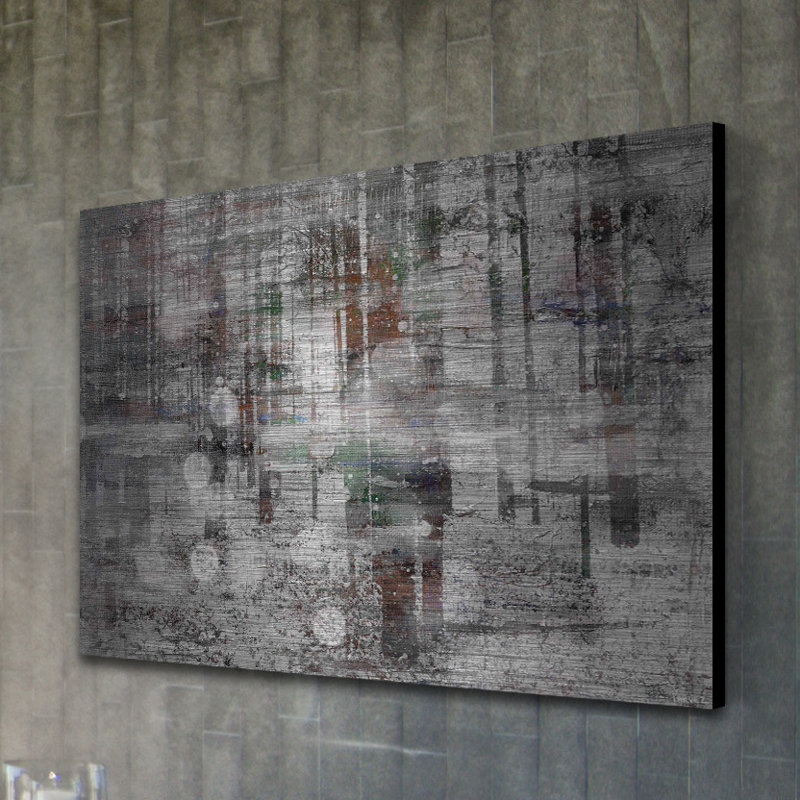 "winter tree lights" par parvez taj,, reproduction d’art sur aluminium brossé, H 30 po x l 45 po x P 1,5 po