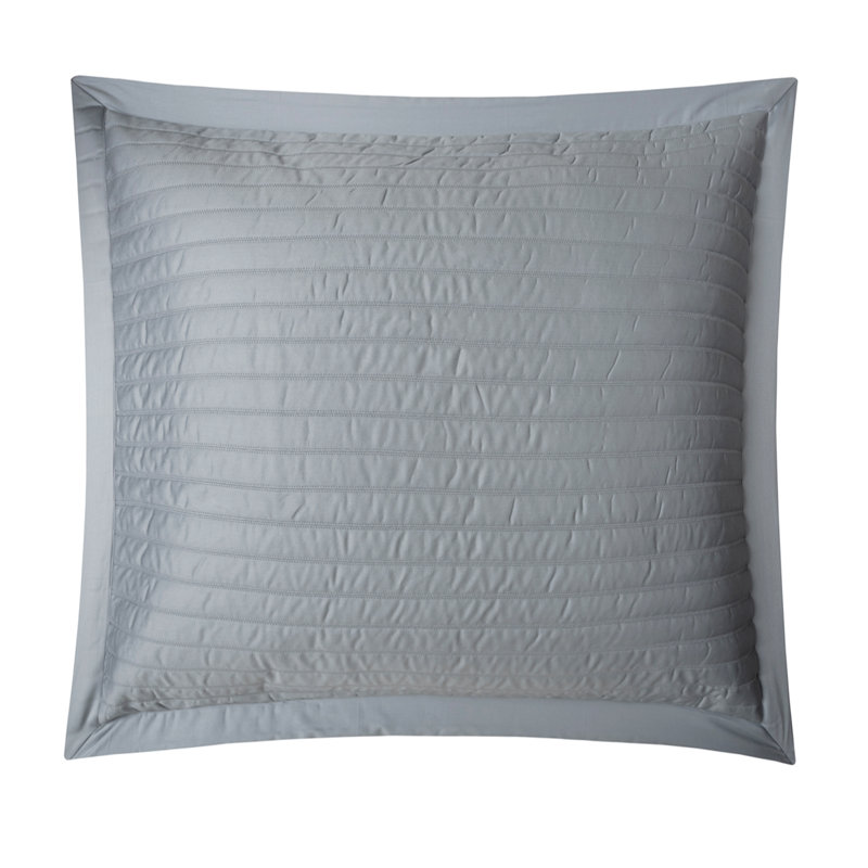 Monroe 100% Cotton Sateen Quilted Sham, ocean blue, Euro