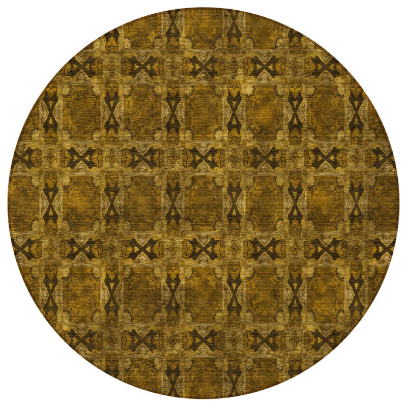 Tapis intérieur antidérapant rond 8 pi