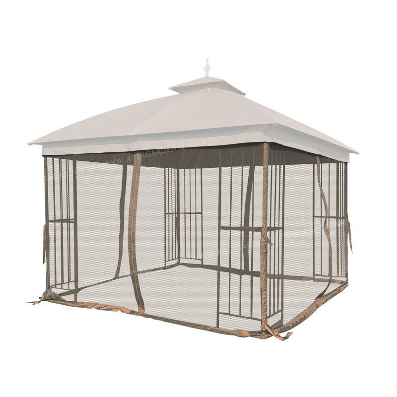 Universal 10 ft. x 10 ft. Gazebo Replacement Mosquito Netting, Tan