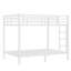  Structure de lit superposé double en métal avec échelle et barrière de sécurité en métal, conception durable et peu encombrante, blanc-849916969-849916973