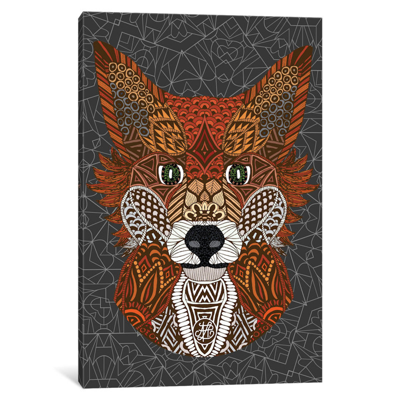 Art sur toile fox, H 26 po x l 18 po x P 1,5 po