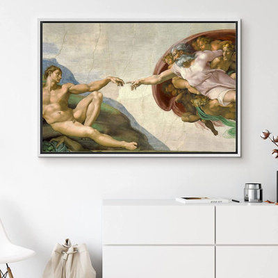La création d'Adam de Michel-Ange - peinture sur toile