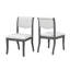 Ensemble de 2 chaises de salle à manger rembourrées avec finition chêne gris