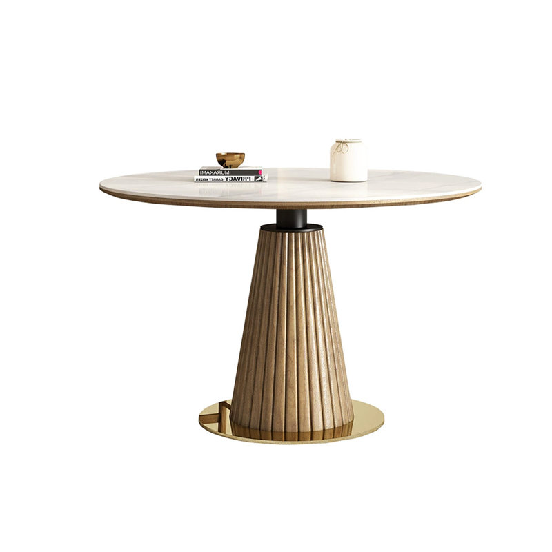 Table de salle à manger blanche et noyer, H 29,53 po x L 39,37 po x l 39,37 po