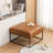 Cattibrie Leather Upholstered Square Ottoman-1863847718