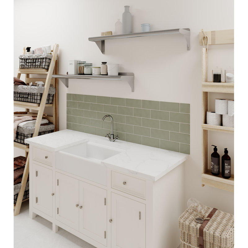 36-Inch Stainless Steel Wall Shelf with Brackets