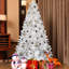 Arbre de Noël blanc de 4 pi, 328 pointes, fil mémoire, assemblage à charnières, convient aux petites fêtes d'intérieur, branches en fil de fer, pointes, illuminez votre décor des Fêtes-1204777108