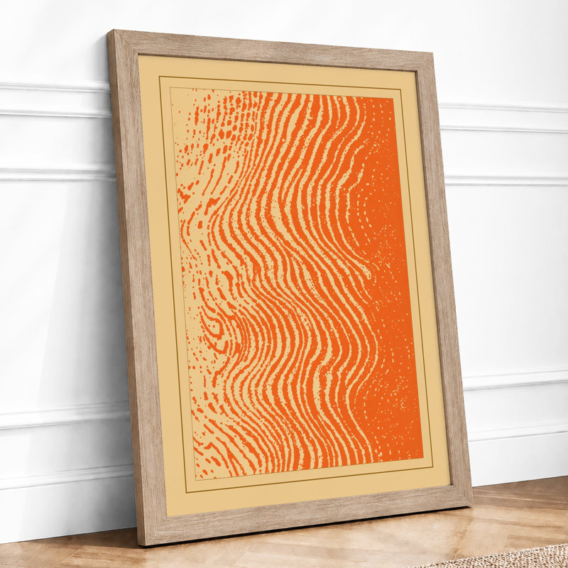 Undulating Waves Minimalist - Print, A1 - 84.1 x 59.4 cm, Oak