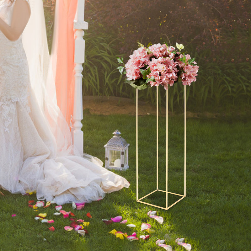 Metal Column Flower Stand, 39.4" H x 12.2" W x 12.2" D