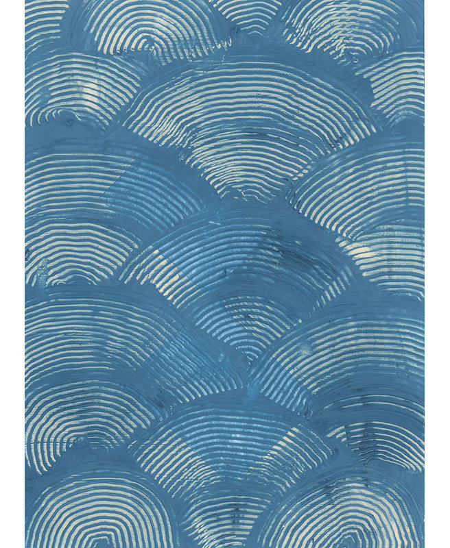 Mar Azul I Painting by Danielle Davis, 38" H x 30" W, Image Brush Gel