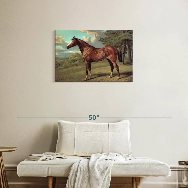 Cheval sauvage rétro, H 20 po x l 30 po