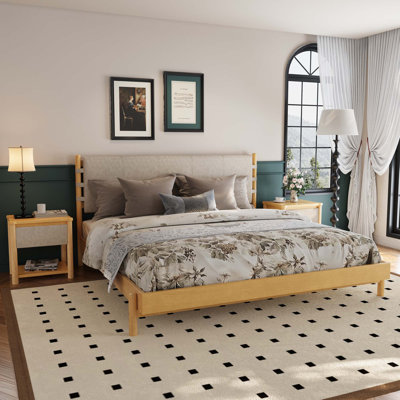 Bed Frame Set With 2 Nightstands